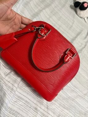 Louis Vuitton Red Epi Leather Mini Alma Shoulder Bag